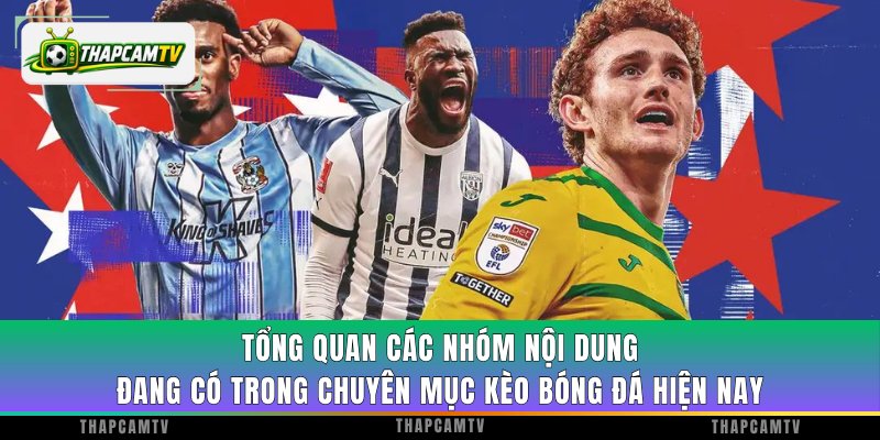 Tổng quan các nhóm nội dung đang có trong chuyên mục kèo bóng đá hiện nay
