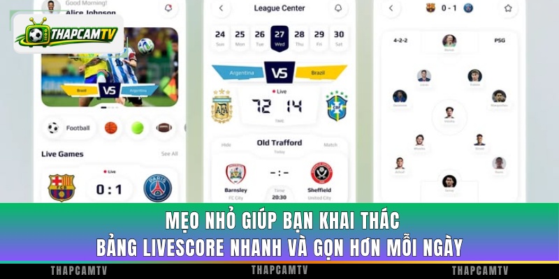 Vài mẹo nhỏ giúp bạn khai thác bảng livescore nhanh và gọn hơn mỗi ngày